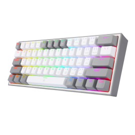 Redragon K617 FIZZ 60% Wired RGB Gaming Keyboard - White/Grey Redragon K617 FIZZ 60% Wired RGB Gaming Keyboard - White/Grey