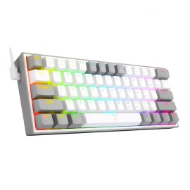 Redragon K617 FIZZ 60% Wired RGB Gaming Keyboard - White/Grey Redragon K617 FIZZ 60% Wired RGB Gaming Keyboard - White/Grey