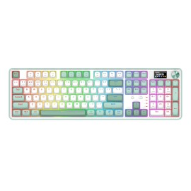 Redragon WYVERN K761 Pro Full-size RGB Wireless Mechanical Gaming Keyboard - White/Green Redragon WYVERN K761 Pro Full-size RGB Wireless Mechanical Gaming Keyboard - White/Green