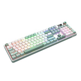 Redragon WYVERN K761 Pro Full-size RGB Wireless Mechanical Gaming Keyboard - White/Green Redragon WYVERN K761 Pro Full-size RGB Wireless Mechanical Gaming Keyboard - White/Green
