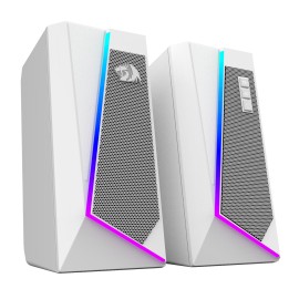 Redragon GS20W ANVIL 3W 2.0 RGB Stereo Desktop PC Speakers - White Redragon GS20W ANVIL 3W 2.0 RGB Stereo Desktop PC Speakers - White