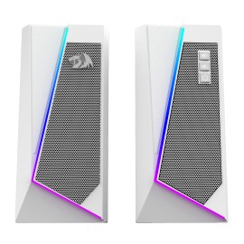 Redragon GS20W ANVIL 3W 2.0 RGB Stereo Desktop PC Speakers - White Redragon GS20W ANVIL 3W 2.0 RGB Stereo Desktop PC Speakers - White