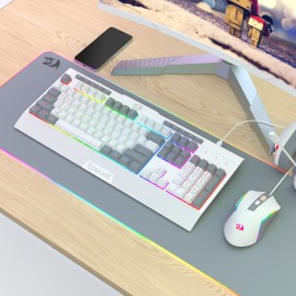 Redragon S151 Wired RGB Gaming Keyboard and Mouse Combo - White and Grey Redragon S151 Wired RGB Gaming Keyboard and Mouse Combo - White and Grey