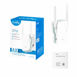 Cudy AX1500 Dual-Band Wi-Fi 6 Range Extender (Wall Plug)-White Cudy AX1500 Dual-Band Wi-Fi 6 Range Extender (Wall Plug)-White