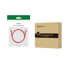 UGreen RJ45 CAT6 Ethernet 0.5m LAN Network Cable -Red (1Gbps, 250MHz)