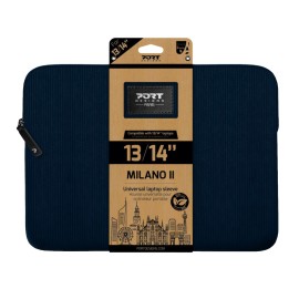 Port Designs Milano II Eco 13/14" Universal Laptop Sleeve - Navy Blue Port Designs Milano II Eco 13/14" Universal Laptop Sleeve - Navy Blue