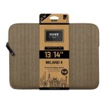 Port Designs Milano II Eco 13/14" Universal Laptop Sleeve - Desert Brown Port Designs Milano II Eco 13/14" Universal Laptop Sleeve - Desert Brown