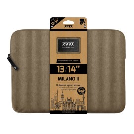 Port Designs Milano II Eco 13/14" Universal Laptop Sleeve - Desert Brown Port Designs Milano II Eco 13/14" Universal Laptop Sleeve - Desert Brown