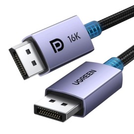 UGREEN DP2.1 Male to Male 16K Braided 2M Cable UGREEN DP2.1 Male to Male 16K Braided 2M Cable