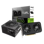 Asus Nvidia GeForce RTX 5050 OC Edition and 750W 80 PLUS Bronze Non-Modular Power Supply Bundle