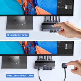 UGREEN 4K@60Hz HDMI KVM Switch (2 In 1 Out)-Grey UGREEN 4K@60Hz HDMI KVM Switch (2 In 1 Out)-Grey