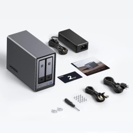UGreen NASync DXP2800 2 Bay NAS with Seagate Ironwolf NAS 16TB SATA Hard Drive V2 Bundle (2x 8TB)