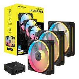 Corsair iCUE LINK LX120-R RGB 120mm PWM Reverse Fans Starter Kit 3-Pack Corsair iCUE LINK LX120-R RGB 120mm PWM Reverse Fans Starter Kit 3-Pack