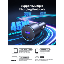 UGREEN 63W Type-C + USB A Fast Car Charger UGREEN 63W Type-C + USB A Fast Car Charger