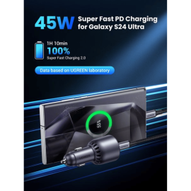 UGREEN 63W Type-C + USB A Fast Car Charger UGREEN 63W Type-C + USB A Fast Car Charger