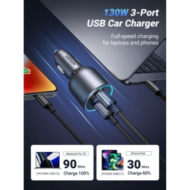 UGREEN 130W USB-C 3-port Car Charger UGREEN 130W USB-C 3-port Car Charger