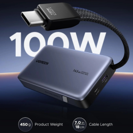 UGREEN Nexode 145W 20000mAh  Power Bank with built-in USB Type-C Cable