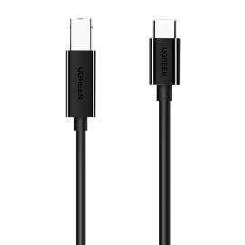 UGreen USB Type-C to B Male Printing Cable 2m - Black UGreen USB Type-C to B Male Printing Cable 2m - Black