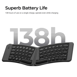 Keychron B11 Pro Ultra-Slim Wireless Foldable Keyboard Alice Layout - Space Gray Keychron B11 Pro Ultra-Slim Wireless Foldable Keyboard Alice Layout - Space Gray