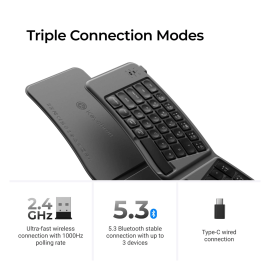 Keychron B11 Pro Ultra-Slim Wireless Foldable Keyboard Alice Layout - Space Gray Keychron B11 Pro Ultra-Slim Wireless Foldable Keyboard Alice Layout - Space Gray