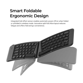 Keychron B11 Pro Ultra-Slim Wireless Foldable Keyboard Alice Layout - Space Gray Keychron B11 Pro Ultra-Slim Wireless Foldable Keyboard Alice Layout - Space Gray