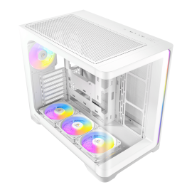 Antec C5 CURVED ARGB ATX | Micro-ATX | ITX ARGB Dual Chamber Mid-Tower Gaming Chassis - White Antec C5 CURVED ARGB ATX | Micro-ATX | ITX ARGB Dual Chamber Mid-Tower Gaming Chassis - White