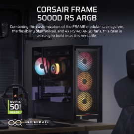 Corsair FRAME 5000D RS High-Airflow Mid-Tower PC Case - Black Corsair FRAME 5000D RS High-Airflow Mid-Tower PC Case - Black