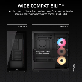 Corsair 3500X RS-R ARGB Mid-Tower PC Case - Black Corsair 3500X RS-R ARGB Mid-Tower PC Case - Black