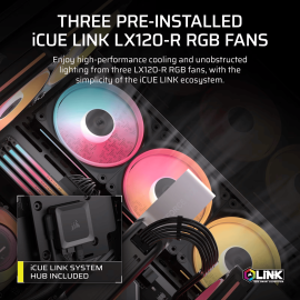 Corsair 3500X LX-R RGB iCUE LINK Mid-Tower PC Case - Black Corsair 3500X LX-R RGB iCUE LINK Mid-Tower PC Case - Black