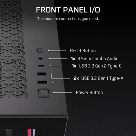 Corsair 3500X LX-R RGB iCUE LINK Mid-Tower PC Case - Black Corsair 3500X LX-R RGB iCUE LINK Mid-Tower PC Case - Black