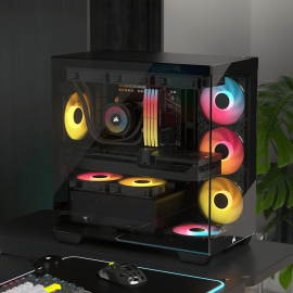 Corsair 2800X RS-R ARGB Micro-ATX PC Case - Black