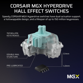 Corsair VANGUARD PRO 96 Hall Effect Gaming Keyboard Corsair VANGUARD PRO 96 Hall Effect Gaming Keyboard