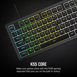 Corsair K55 CORE RGB Gaming Keyboard - Black Corsair K55 CORE RGB Gaming Keyboard - Black