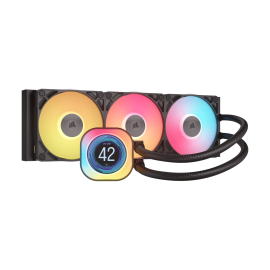 Corsair iCUE LINK TITAN 360 RX LCD Liquid CPU Cooler - Black Corsair iCUE LINK TITAN 360 RX LCD Liquid CPU Cooler - Black