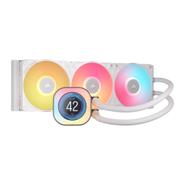 Corsair iCUE LINK TITAN 360 RX LCD Liquid CPU Cooler - White Corsair iCUE LINK TITAN 360 RX LCD Liquid CPU Cooler - White