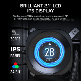 Corsair NAUTILUS 360 RS LCD Liquid CPU Cooler - Black Corsair NAUTILUS 360 RS LCD Liquid CPU Cooler - Black