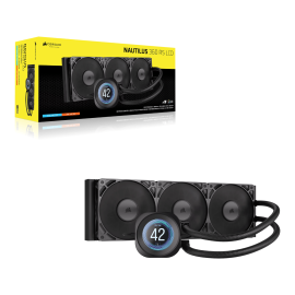 Corsair NAUTILUS 360 RS LCD Liquid CPU Cooler - Black Corsair NAUTILUS 360 RS LCD Liquid CPU Cooler - Black