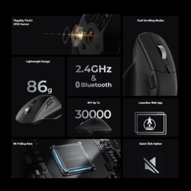 Keychron M6S-B72 1K Wireless Mouse (BT/2.4GHz/Wired) - Black Keychron M6S-B72 1K Wireless Mouse (BT/2.4GHz/Wired) - Black