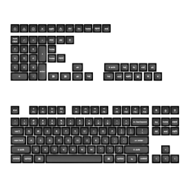 Keychron double Shot KSA PBTFull Keycap Set - White On Black Keychron double Shot KSA PBTFull Keycap Set - White On Black