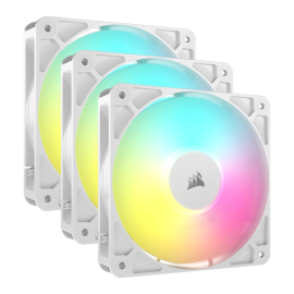 Corsair RS120 ARGB 120mm PWM Fans Triple Pack - White Corsair RS120 ARGB 120mm PWM Fans Triple Pack - White