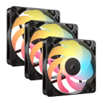 Corsair RS120-R ARGB 120mm PWM Reverse Fans Triple Pack - Black Corsair RS120-R ARGB 120mm PWM Reverse Fans Triple Pack - Black