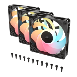 Corsair RS120-R ARGB 120mm PWM Reverse Fans Triple Pack - Black Corsair RS120-R ARGB 120mm PWM Reverse Fans Triple Pack - Black