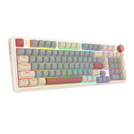 Redragon EISA 100 Retro RGB Wireless Mechanical Keyboard - Cream/Grey Redragon EISA 100 Retro RGB Wireless Mechanical Keyboard - Cream/Grey