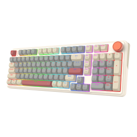 Redragon EISA 100 Retro RGB Wireless Mechanical Keyboard - Cream/Grey Redragon EISA 100 Retro RGB Wireless Mechanical Keyboard - Cream/Grey