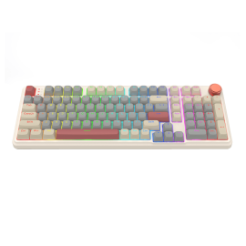 Redragon EISA 100 Retro RGB Wireless Mechanical Keyboard - Cream/Grey Redragon EISA 100 Retro RGB Wireless Mechanical Keyboard - Cream/Grey