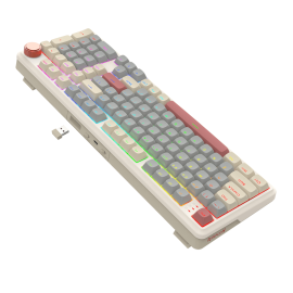 Redragon EISA 100 Retro RGB Wireless Mechanical Keyboard - Cream/Grey Redragon EISA 100 Retro RGB Wireless Mechanical Keyboard - Cream/Grey